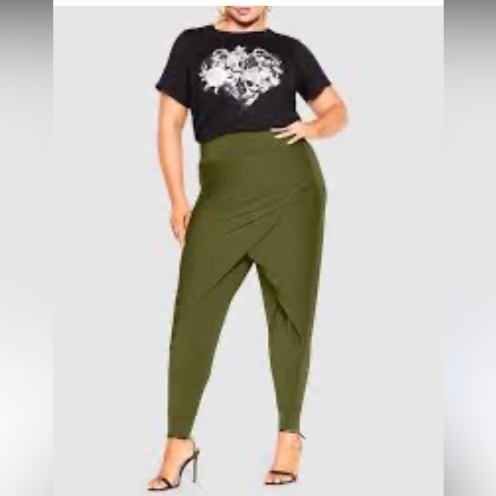 City Chic Refinity Victoria Double Drape Pants sz M (18-20)